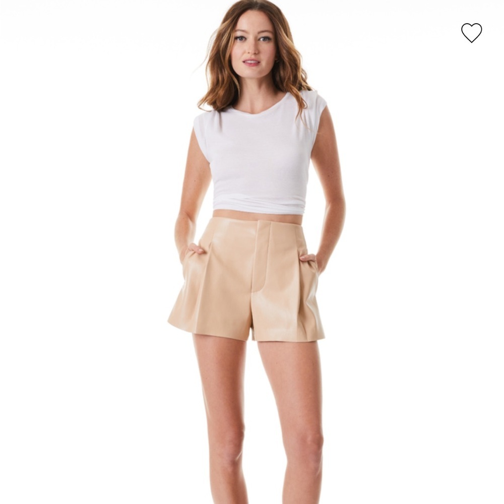 Alice + Olivia High Waist Tan Shorts - Picture 9 of 10